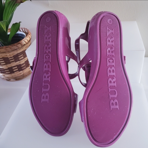 Burberry Purple Gladiator Jelly Sandals - 38 - Picture 6 of 11